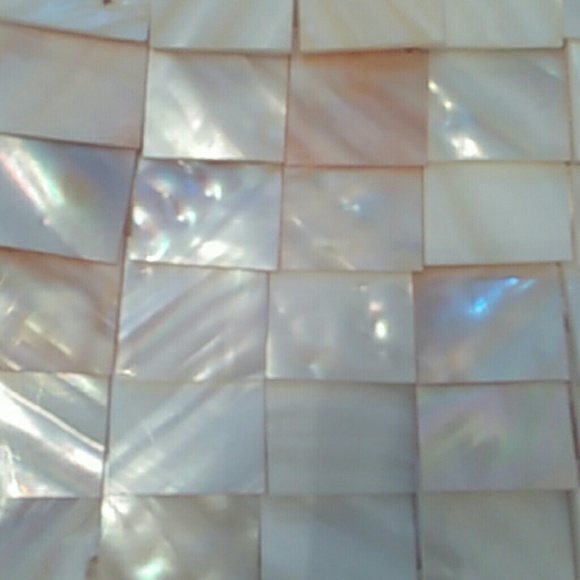 Mother of Pearl Tile Clutch Purse - Picture 3 of 6